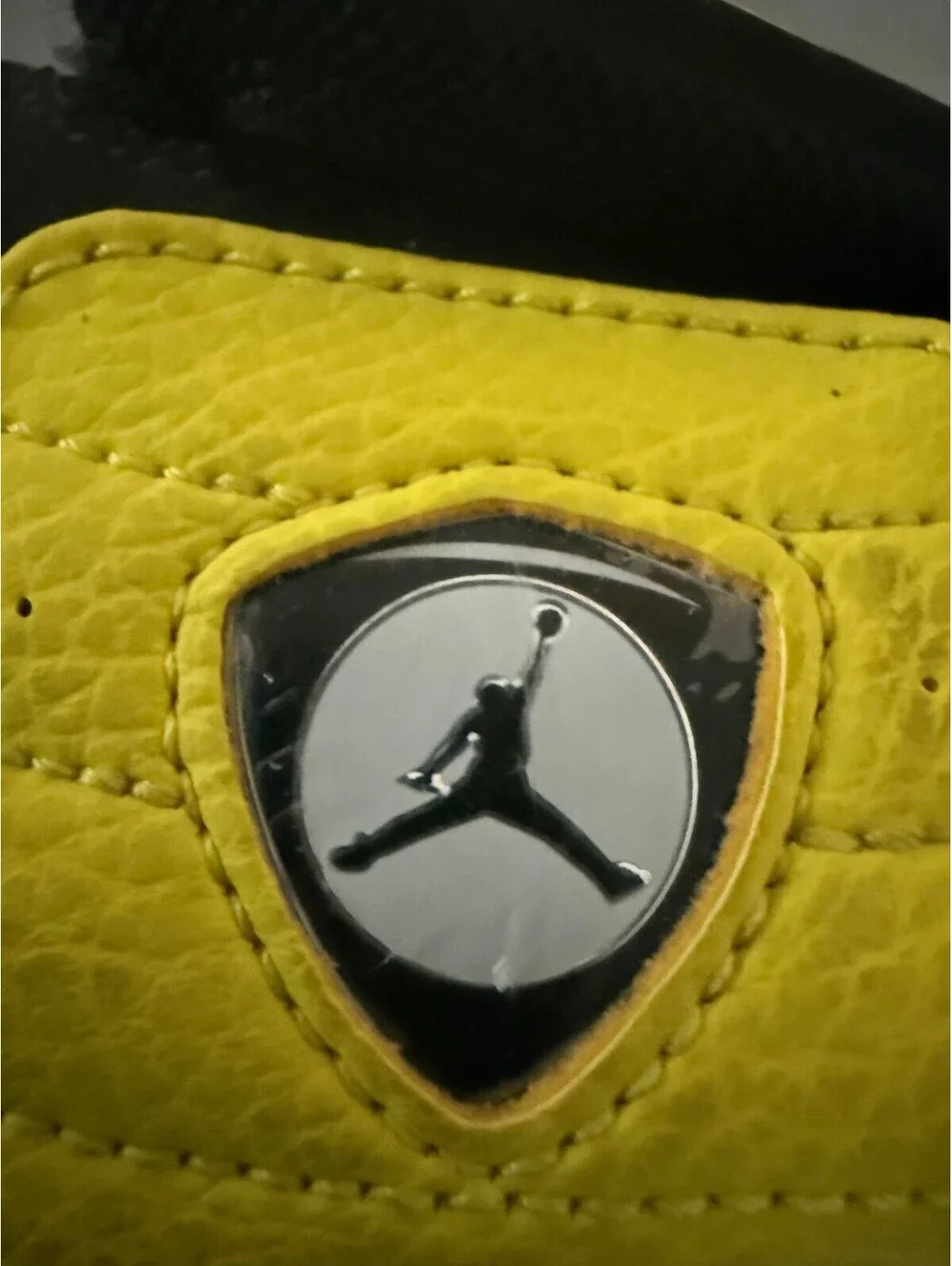 Jordan Yellow and Black Adjustable Slide Sandals Size 10